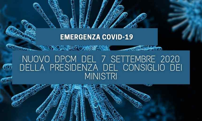 DPCM del 07 settembre 2020